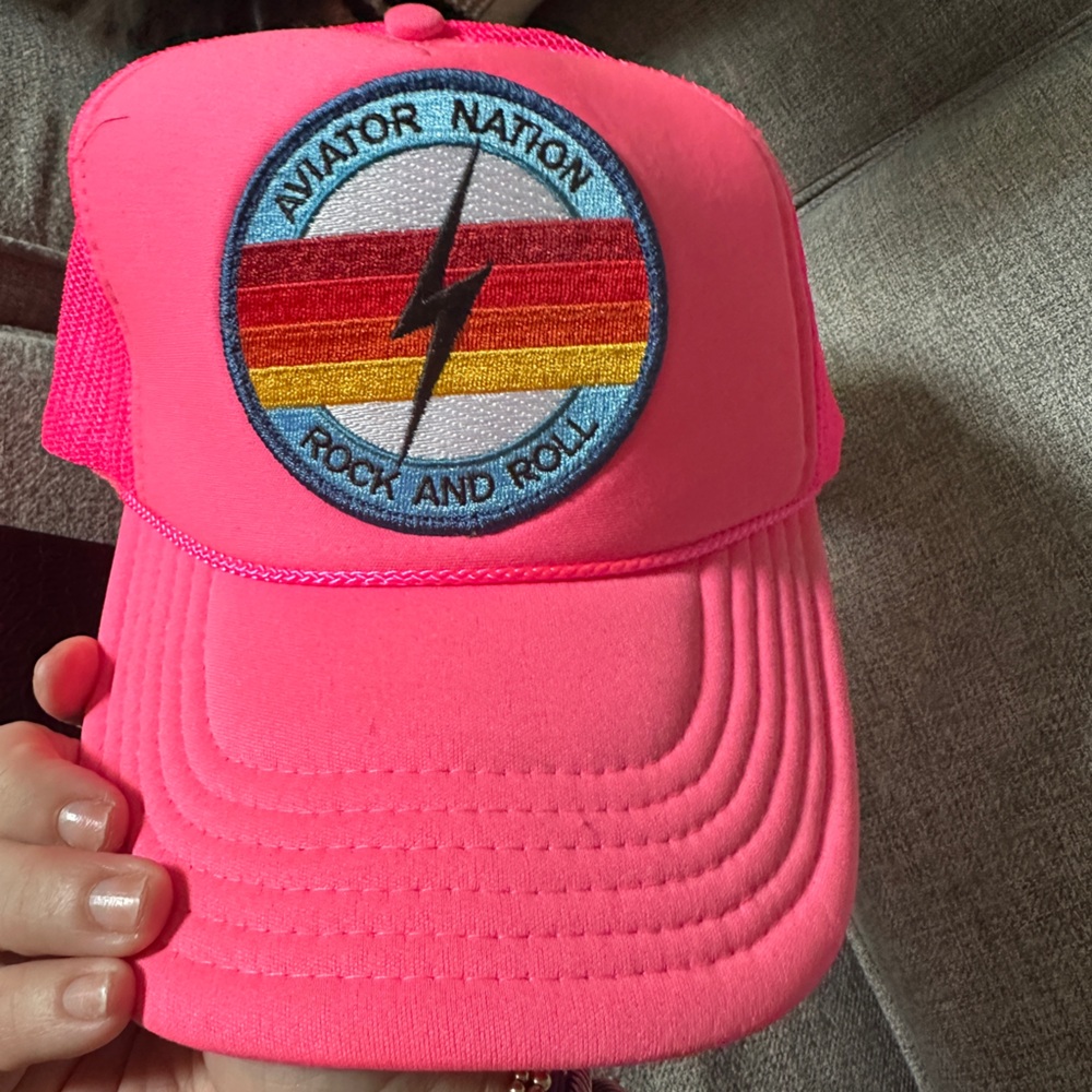 Hot pink Aviator Nstion trucker hat SOLD OUT online